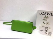 LOE MINI 18 PUZZLE BAG IN EMERALD GREEN CALFSKIN