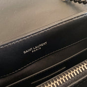 CROSS BODY 25 BLACK CALFSKIN BAG