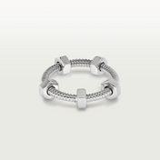 NUTS AND BOLTS SILVER RING