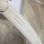 CELINE 25S BELT 25MM IN LIGHT GRAY CALFSKIN GOLD HARDWARE 562439