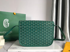 BELVEDERE II BAG 28 IN GREEN GOYARDINE CANVAS
