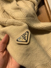 SET SCARF AND HAT IN BISQUE BEIGE WOOL AND RABBIT FUR 416365