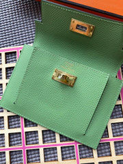 HM Kelly Pocket 13.5 Green Epsom Ghw