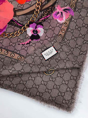 GUCCI 25S SCARF 140 IN CASHMERE 740373