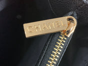 CHANEL 25S MEDALLION TOTE 33 CM IN BLACK CAVIAR WITH GOLD HARDWARE