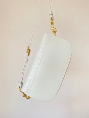 BOBBY EAST-WEST 22 BAG IN WHITE CALFSKIN
