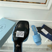 PRA QUILTED HIGH HEELS SANDALS 65 SKY LAMBSKIN