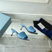 PRA QUILTED HIGH HEELS SANDALS 65 SKY LAMBSKIN