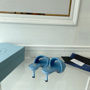 PRA QUILTED HIGH HEELS SANDALS 65 SKY LAMBSKIN