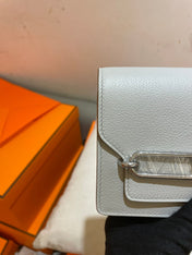 HM RoulisSlim Wallet 12.7 White Calfskin Shw