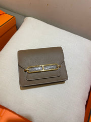 HM RoulisSlim Wallet 12.7 Brown Calfskin Ghw