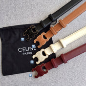 Medium Cuir Triomphe Belt 25mm Wine Calfskin