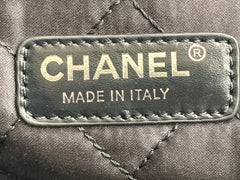 CC LARGE 42 HANDBAG IN BLACK SHINY CALFSKIN SILVER HARDWARE