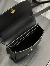 KAIA SMALL 18 HANDBAG IN BLACK CALFSKIN