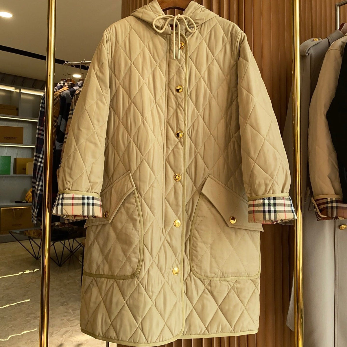 BURBERRY 25S LONG HOODED COAT 062