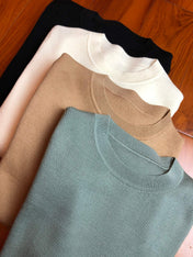 LV 25S CREW NECK RUFFLE PULLOVER 0084