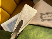 OPHIDIA GG SMALL 25 HANDBAG BEIGE AND WHITE SUPREME CANVAS