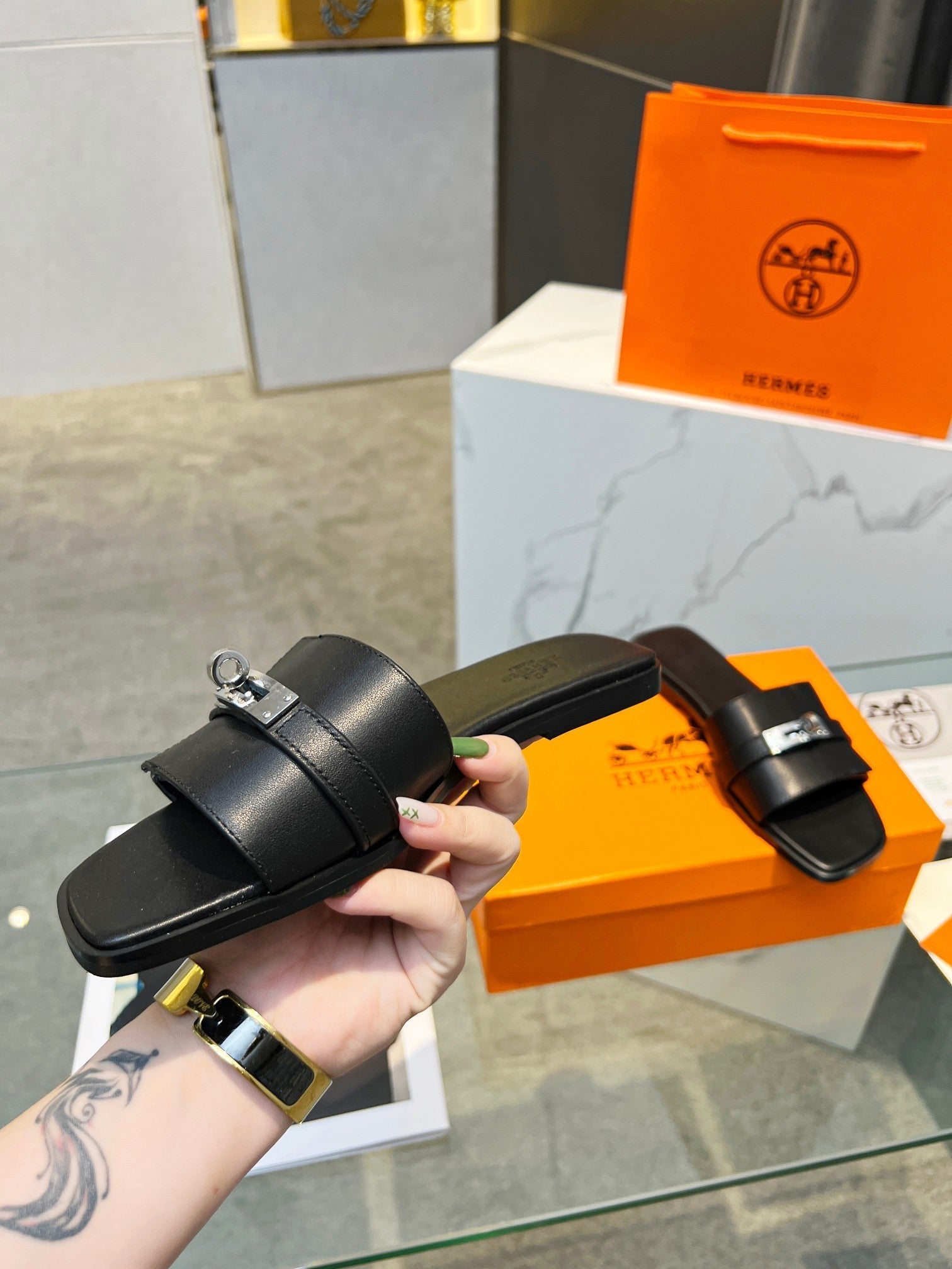 Giulia Sandal Black Calfskin