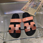 CHYPRE SANDAL OMBRE LIGHT PINK BROWN CALFSKIN