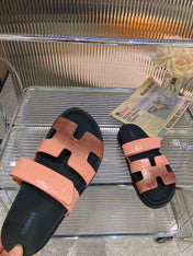 CHYPRE SANDAL OMBRE LIGHT PINK BROWN CALFSKIN