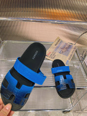 CHYPRE SANDAL OMBRE BLACK COBALT CALFSKIN