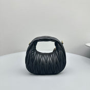 MINI HOBO 17 BAG IN BLACK SHEEPSKIN