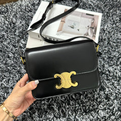 TRIOMPHE TEEN 18 BLACK COWHIDE LEATHER