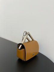 FENDI MINI FIRST SIGHT 13 BAG IN COPPER BROWN CALFSKIN WITH SILVER HARDWARE