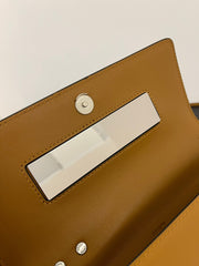 FENDI MINI FIRST SIGHT 23 BAG IN COPPER BROWN CALFSKIN WITH SILVER HARDWARE