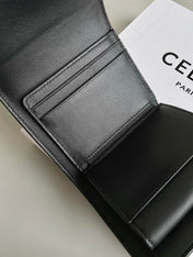 TRIPHOME 10 TRIFOLD WALLET CALFSKIN BLACK