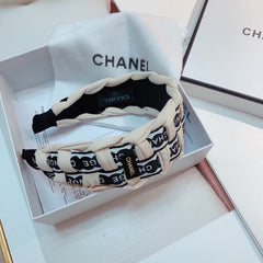 WHITE MIX BLACK FABRIC HAIRBAND 832193