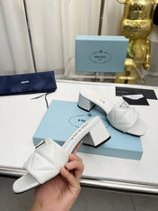 PRA EMBROIDERED SANDALS 45 WHITE LAMBSKIN