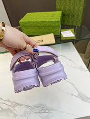 HORSEBIT FLATFORM SANDAL 5 CM IN PASTEL PURPLE IMPORTED TPU