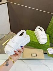 HORSEBIT FLATFORM SANDAL 5 CM IN WHITE IMPORTED TPU