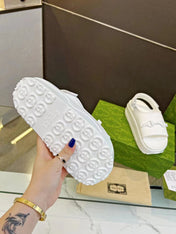 HORSEBIT FLATFORM SANDAL 5 CM IN WHITE IMPORTED TPU