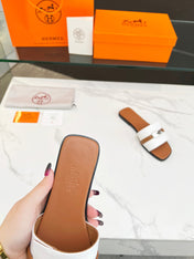 Giulia Sandal White Tan Calfskin