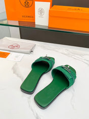 Giulia Sandal Green Suede Green Calfskin