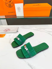 Giulia Sandal Green Suede Green Calfskin