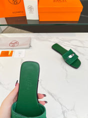 Giulia Sandal Green Suede Green Calfskin