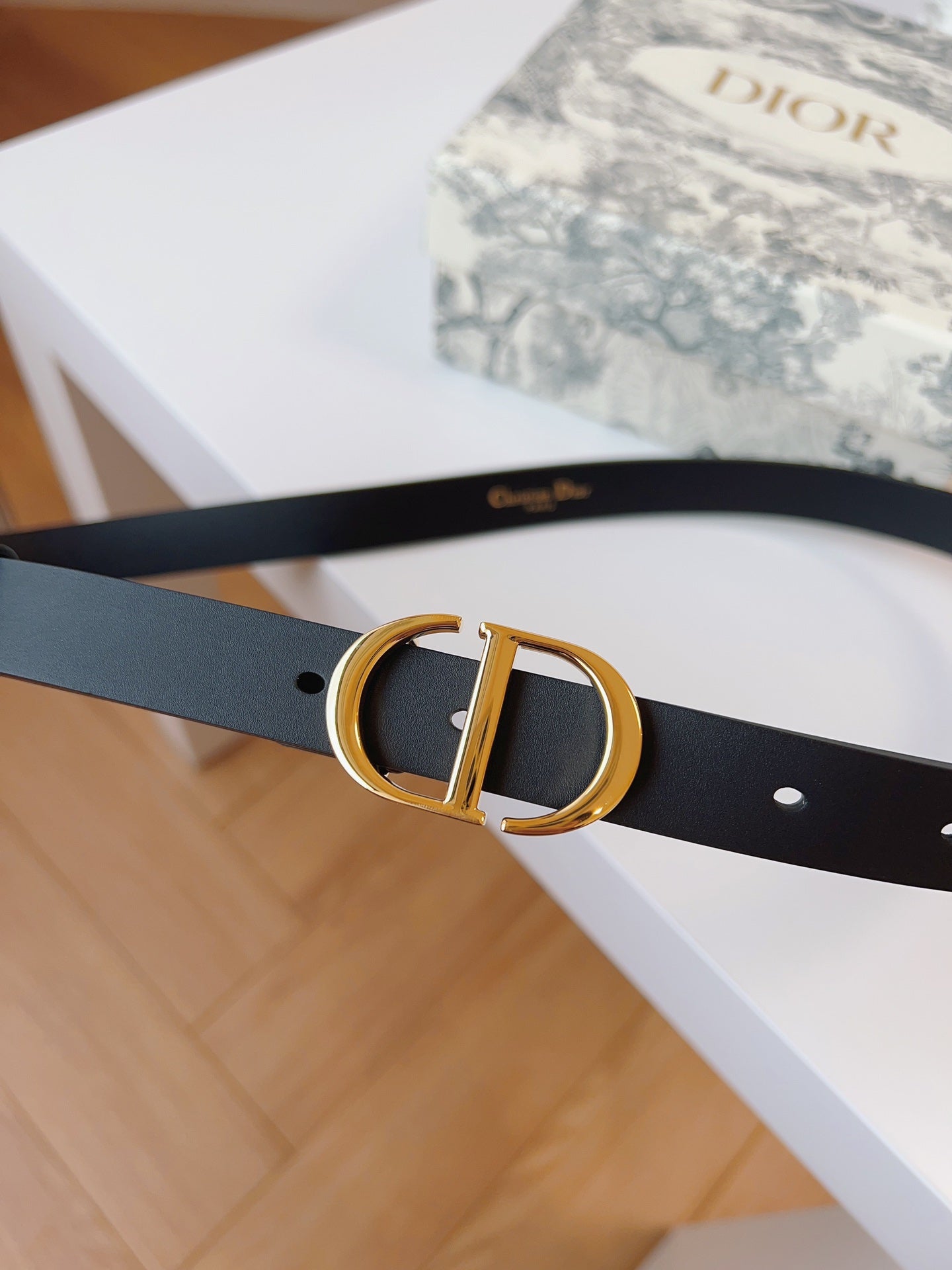 DIOR 25S BELT 20 MM IN BLACK CALFSKIN 613183