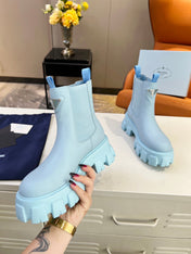 PRA MONOLITH BRUSHED BOOTIES 55 SKY CALFSKIN