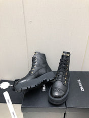 MARTIN SHORT BOOTS BLACK LAMBSKIN