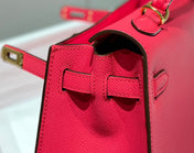 KELLY 28CM IN ROSE TYRIEN SWIFT CALFSKIN GOLD HARDWARE