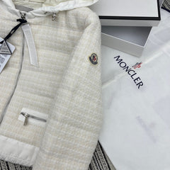 MONCLER 25S TWEED DOWN HOODED JACKET 256