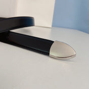 Medium Spike Belt 25mm Black Calfskin Loop Silver Shw