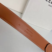 Medium Spike Belt 25mm Tan Calfskin Loop Silver Shw