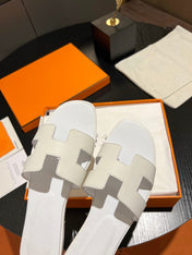 0RAN SANDAL Leather White