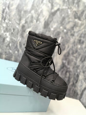 PRA RE-NYLON GABARDINE APRÈS SKI BOOTIES BLACK