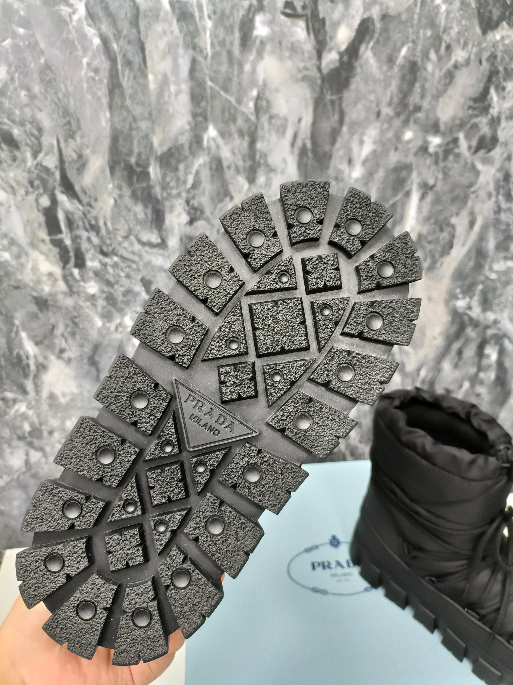 PRA RE-NYLON GABARDINE APRÈS SKI BOOTIES BLACK