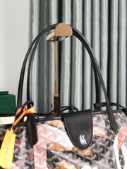 SAINT LOUIS GM BAG 40 IN PINK LETTRES CAMOUFLAGE GOYARDINE CANVAS